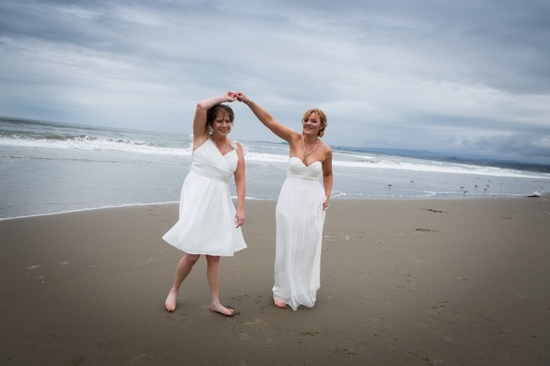 beach wedding dance
