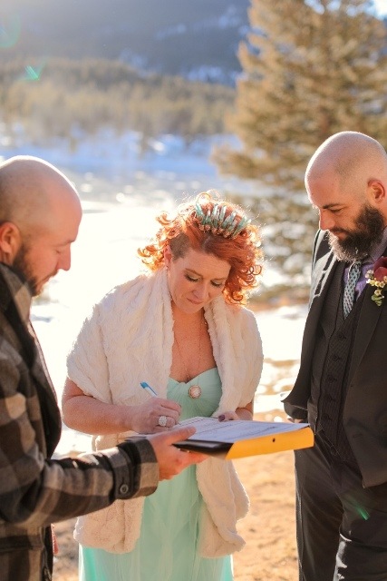 signing the marriage license