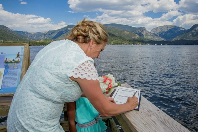 signing the license-mom