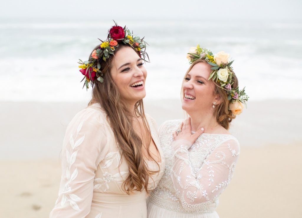 Two brides on the beach - wedding -package-California