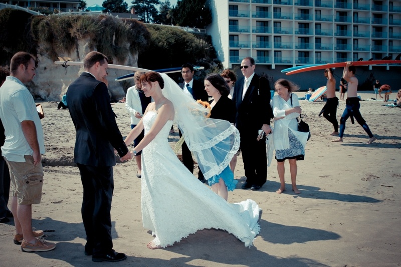 married on the beach in santa cruz