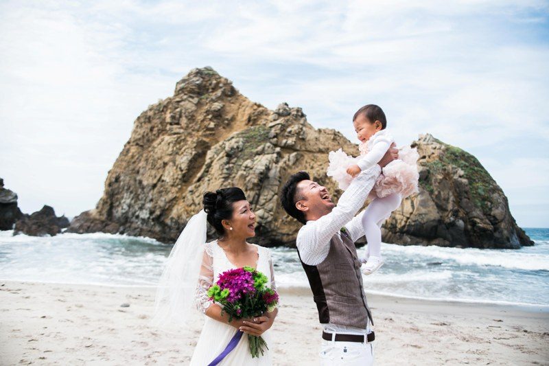 married on the beach in big sur