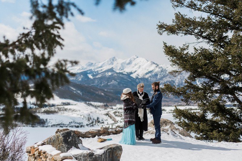 winter wedding in Breckenridge