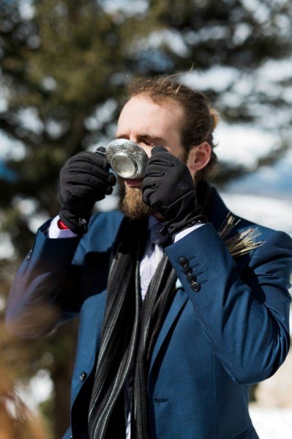 Tanner drinks from the quaich