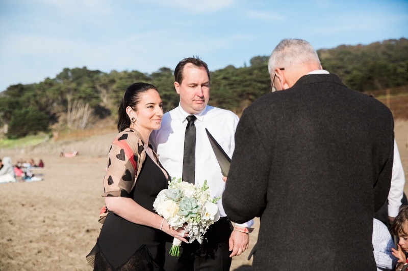 ceremony on baker beach