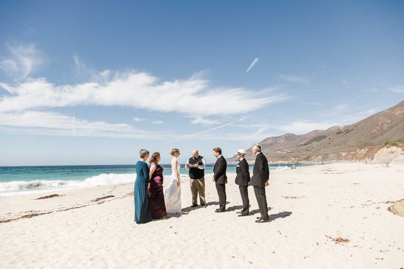 wedding on the beach in big sur