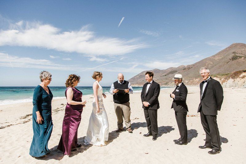 wedding on the beach in big sur