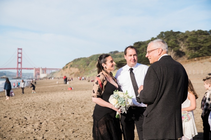 eloping at Baker Beach