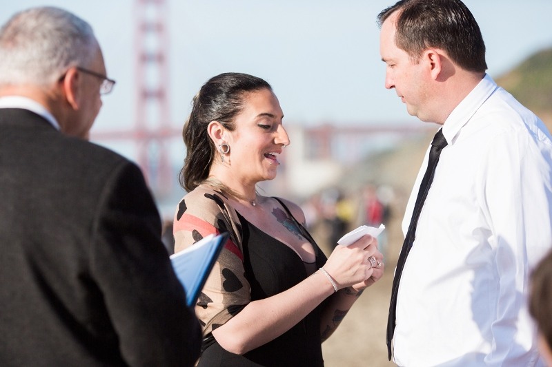 wedding vows on the beach