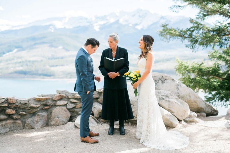outdoor wedding ceremony rocky mountains