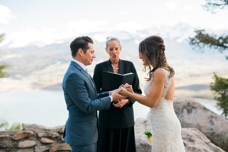 ceremony on the shores of lake dillon