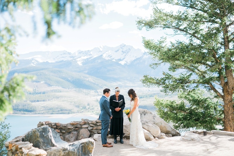 outdoor wedding ceremony rocky mountains