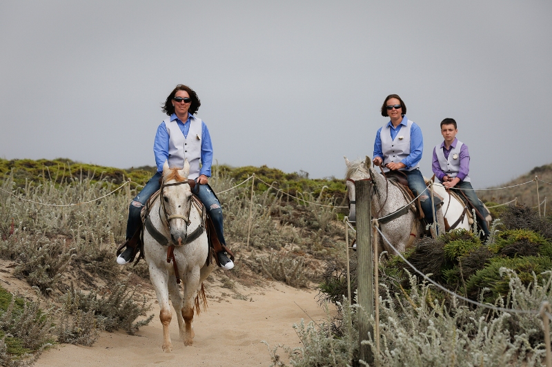 riding to the beach