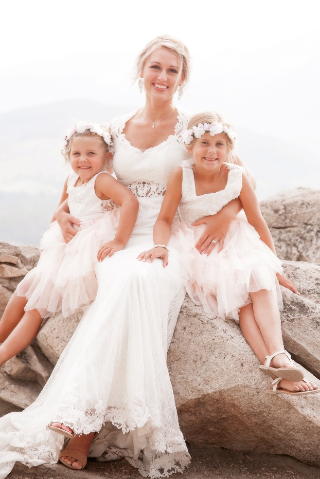 bride and her girls
