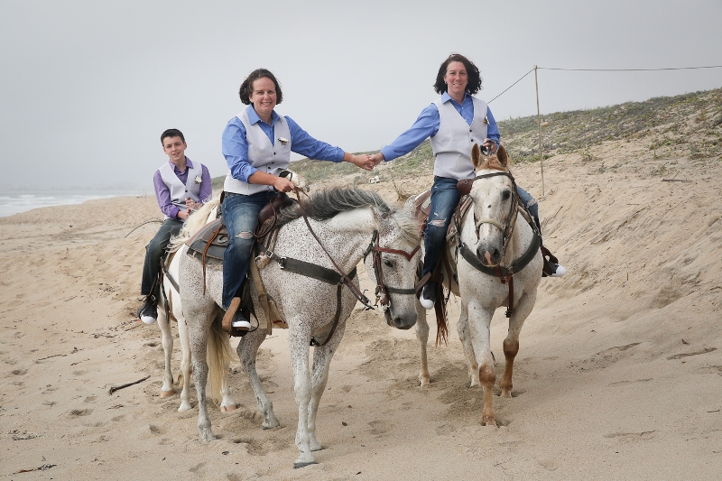 horseback wedding on the beach