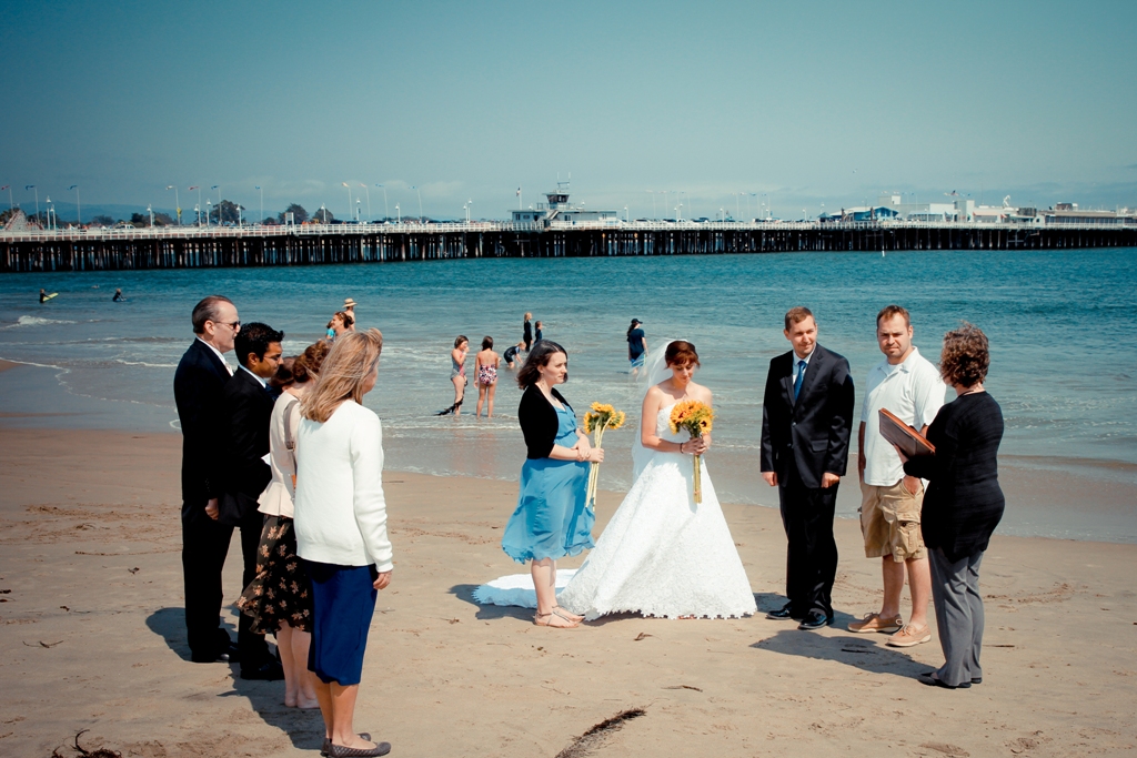 married on the beach in santa cruz