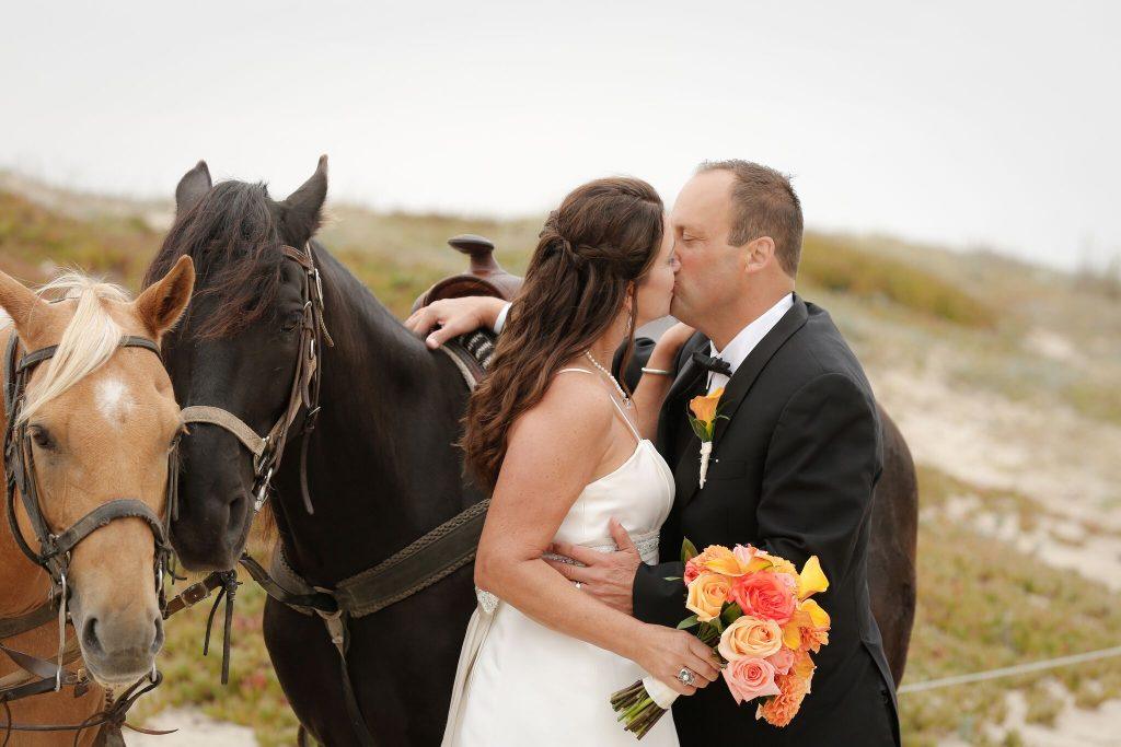 horseback beach wedding