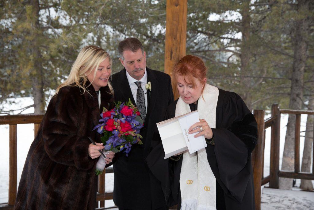 snowy aspen wedding