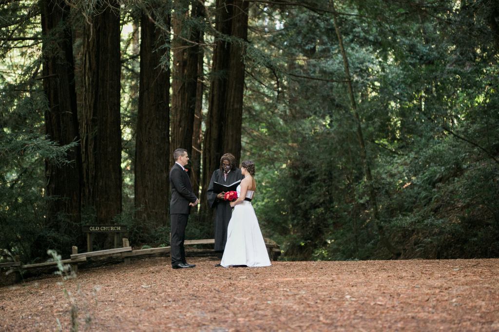 married in the redwoods California