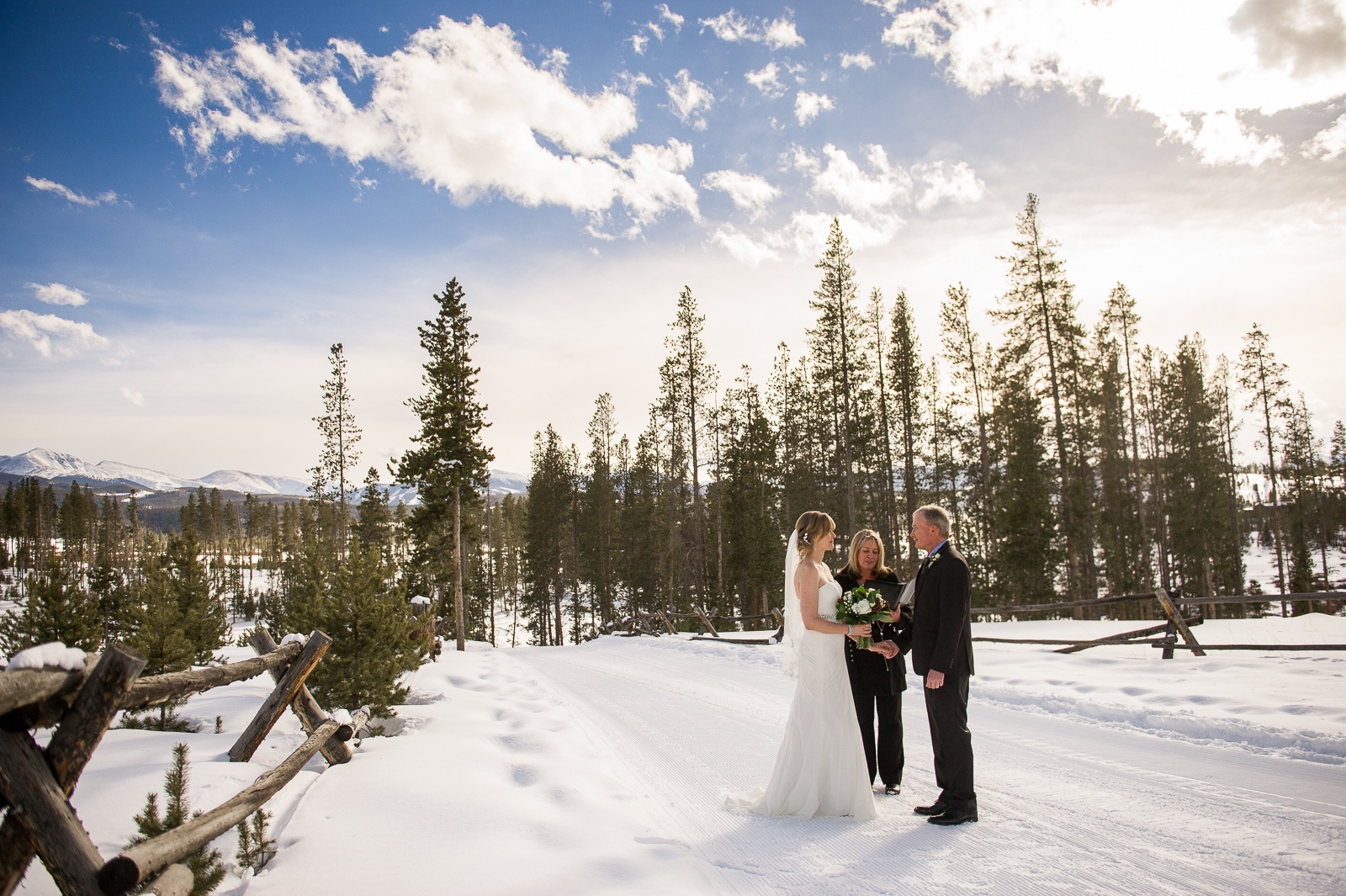 wedding in the snow