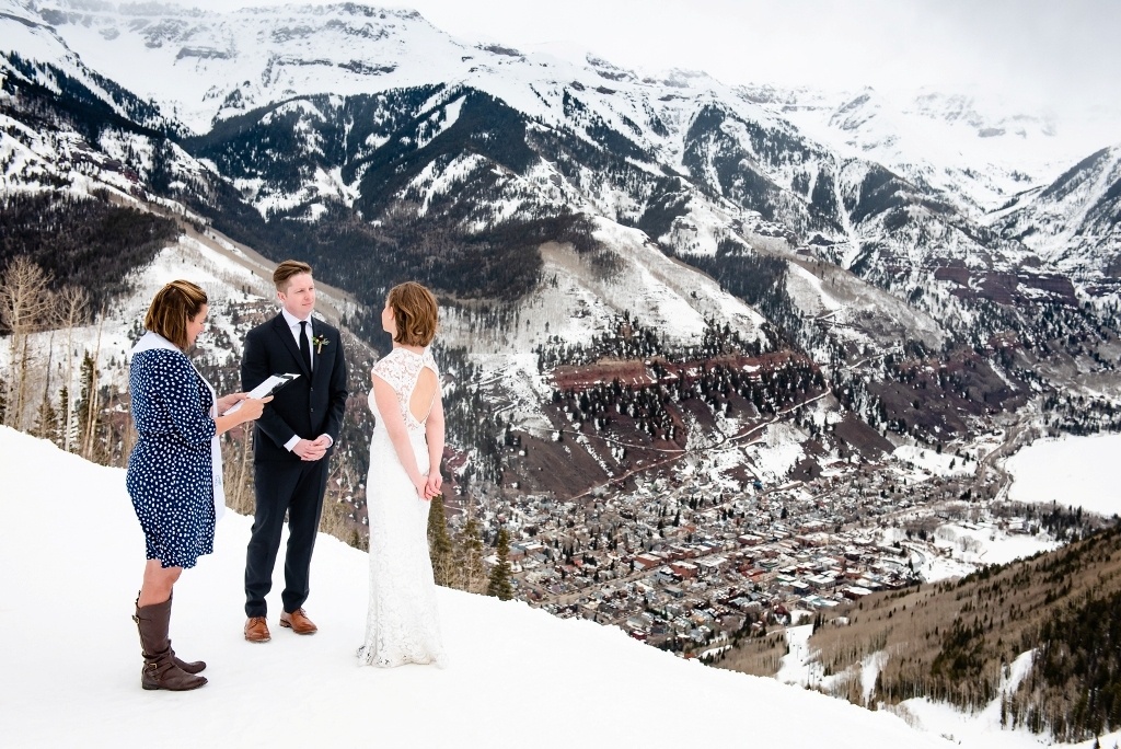 getting married on the mountain in Telluride
