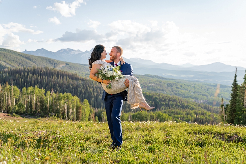 mountaintop elopement in Colorado - Telluride