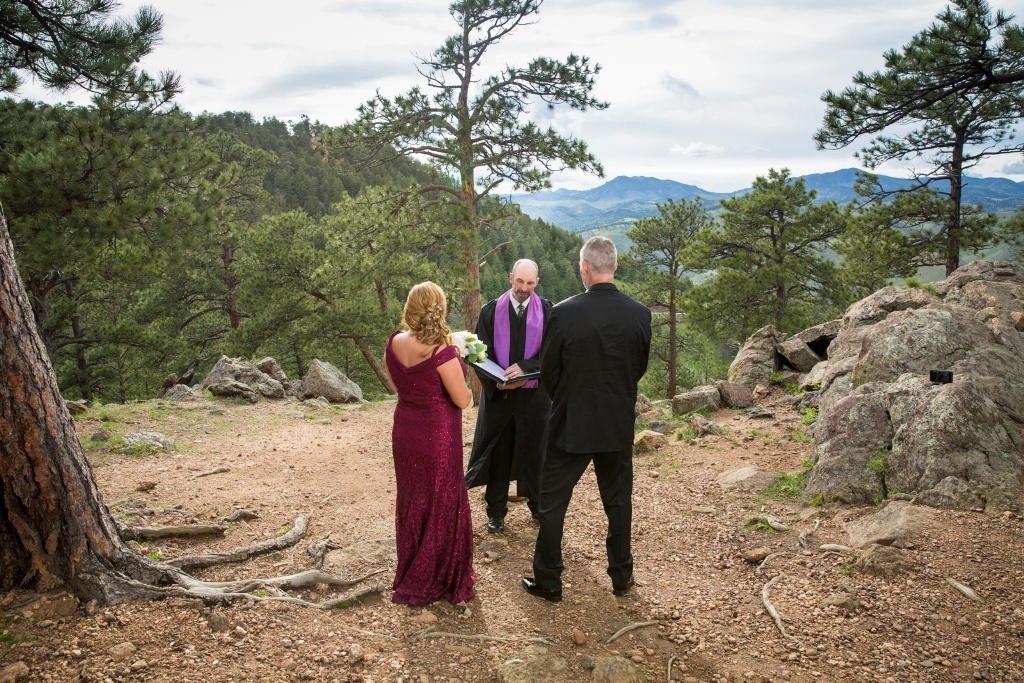 wedding on the mountain in Colorado