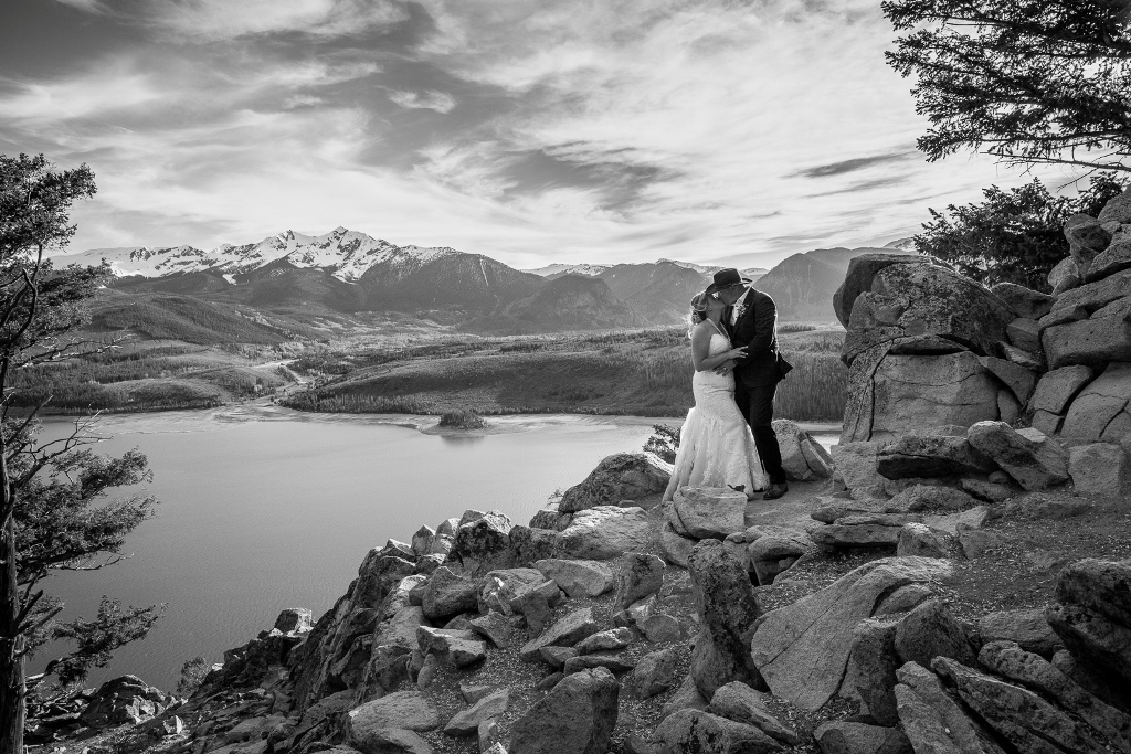 wedding photo - sapphire point in black and white