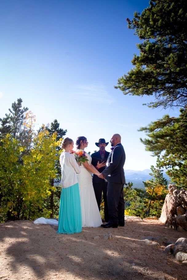 elopement wedding ceremony Golden Gate Canyon