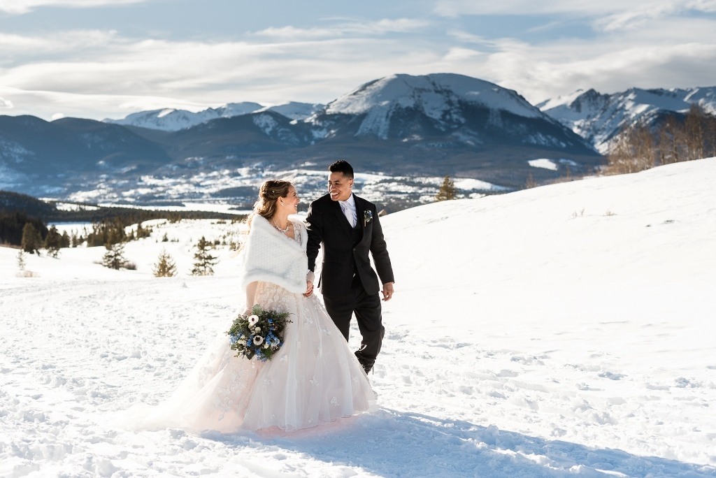 Colorado winter elopement