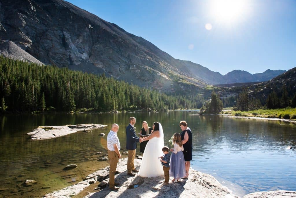 wedding ceremony for Haley and Nic