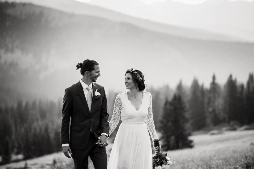 blak and white - eloping at Boreas Pass