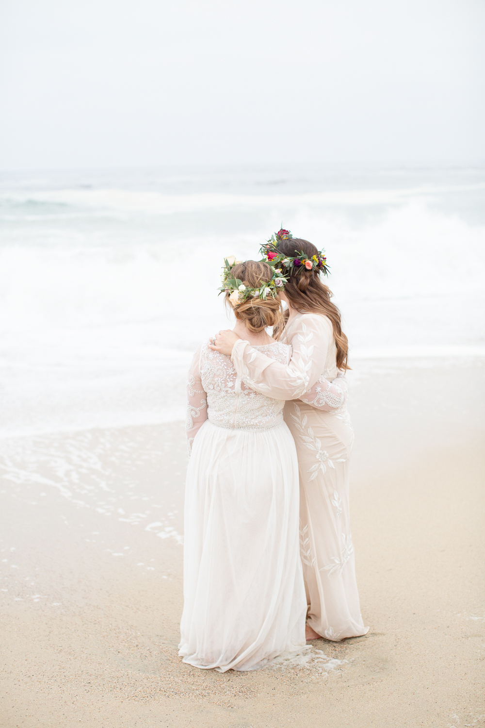 a romantic beach elopement in California