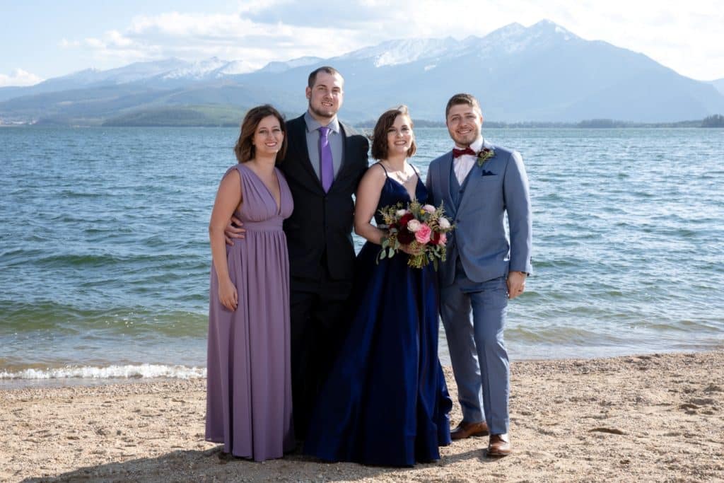 family on the beach