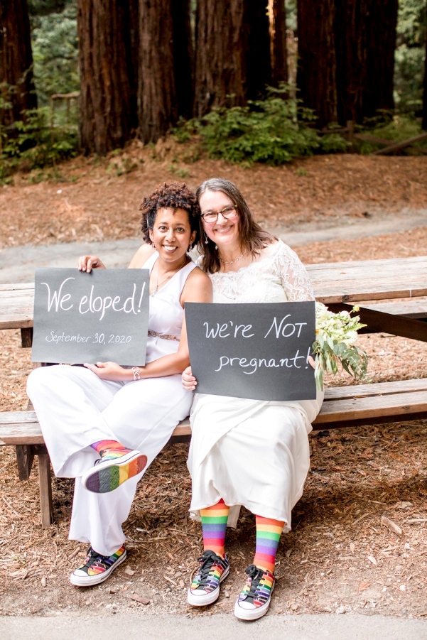 Two brides not pregnant
