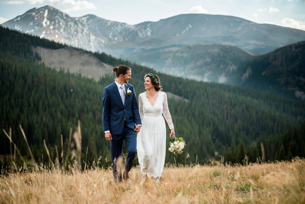 walking hand in hand on Boreas Pass