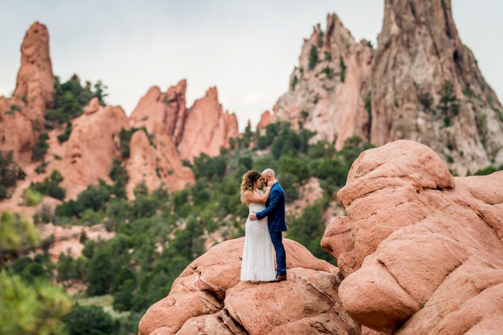 The newlyweds at Garden of the Gods