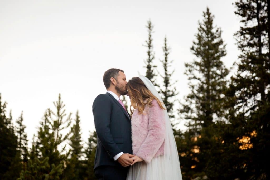 the newlyweds share a moment