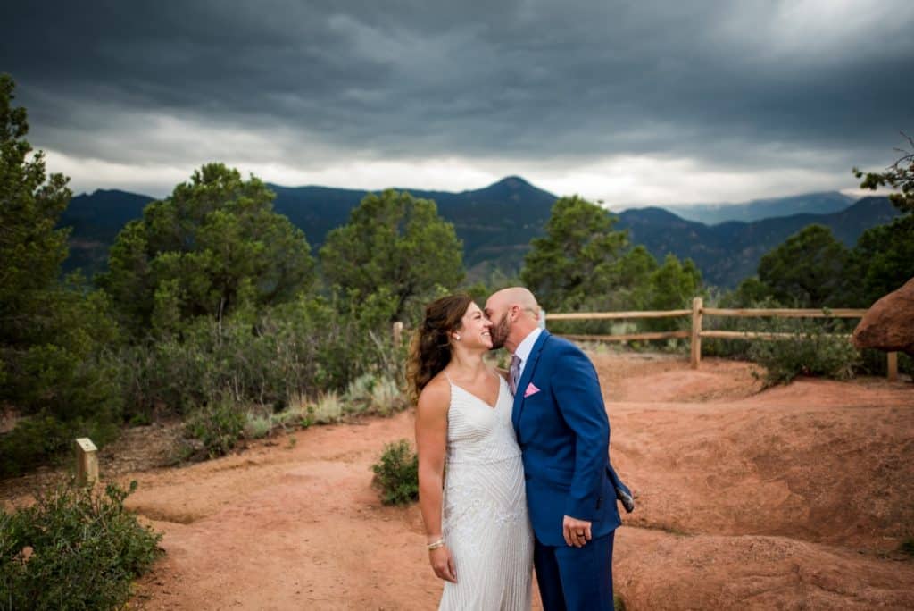 Jef and Meredith after marrying at Garden of the Gods