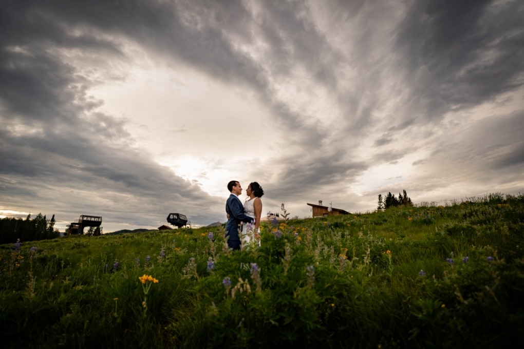 Dramatic clouds over Mary and Alex