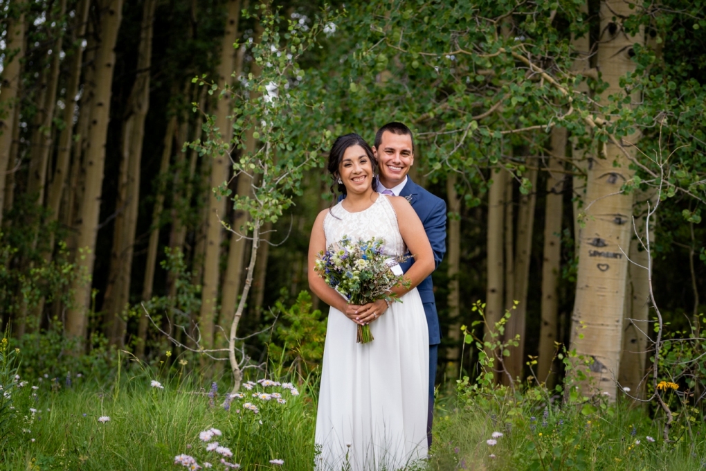 newlyweds in Crested Butte