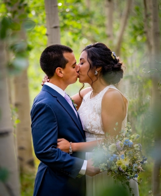 Kissing in the aspen trees