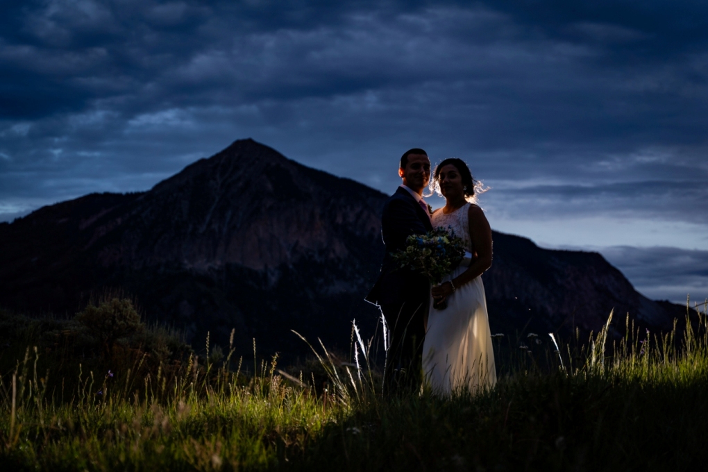 sunset over Crested Butte for Mary and Alex's elopement