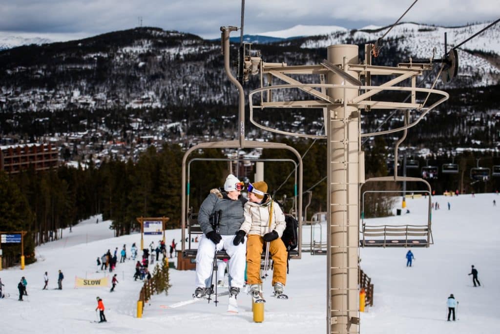 On the chairlift in Breckenridge