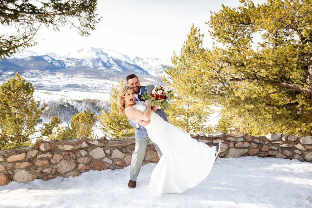 dipping the bride at Sapphire Point