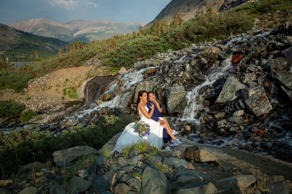 two brides eloping at Sapphire Point