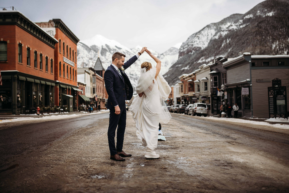 Dancing in the street - downtown Telluride